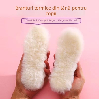 Tălpi din lână pură pentru iarnă, groși și calzi, tălpi unisex pentru copii