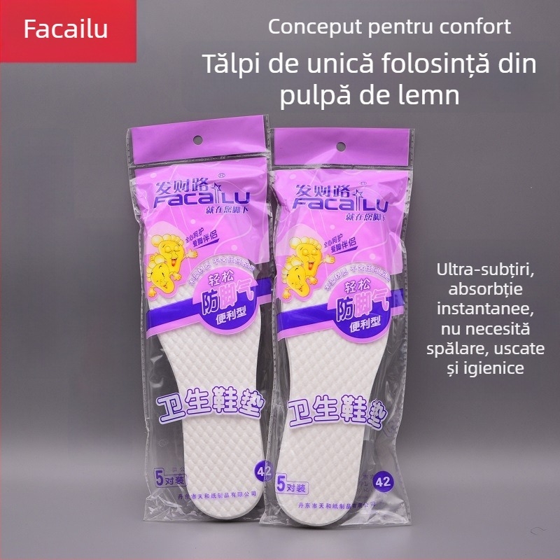 Talpă de unică folosință, subțire, absorb potul, respirante, anti miros, unisex, pot fi tăiate