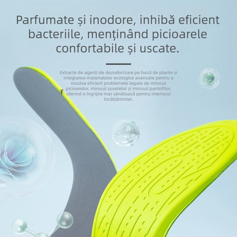 Talpi sportive unisex cu absorbție a transpirației, dezodorizante și respirabile, cu absorbție a șocurilor EVA; tăiate la mărime, model 312