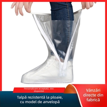 Protectii impermeabile universale pentru încălțăminte cu inele întărite și strat impermeabil îngroșat, pentru excursii în aer liber și ciclism ploios