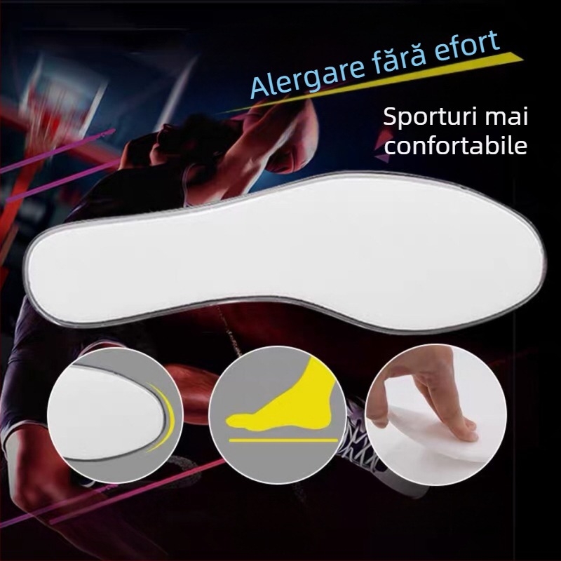 Tălpi cu pernă de aer pentru bărbați și femei, talpă de lungime întreagă pentru pantofi sport, absorbție înaltă a șocurilor, elastic îngroșat, Owen 5aj1