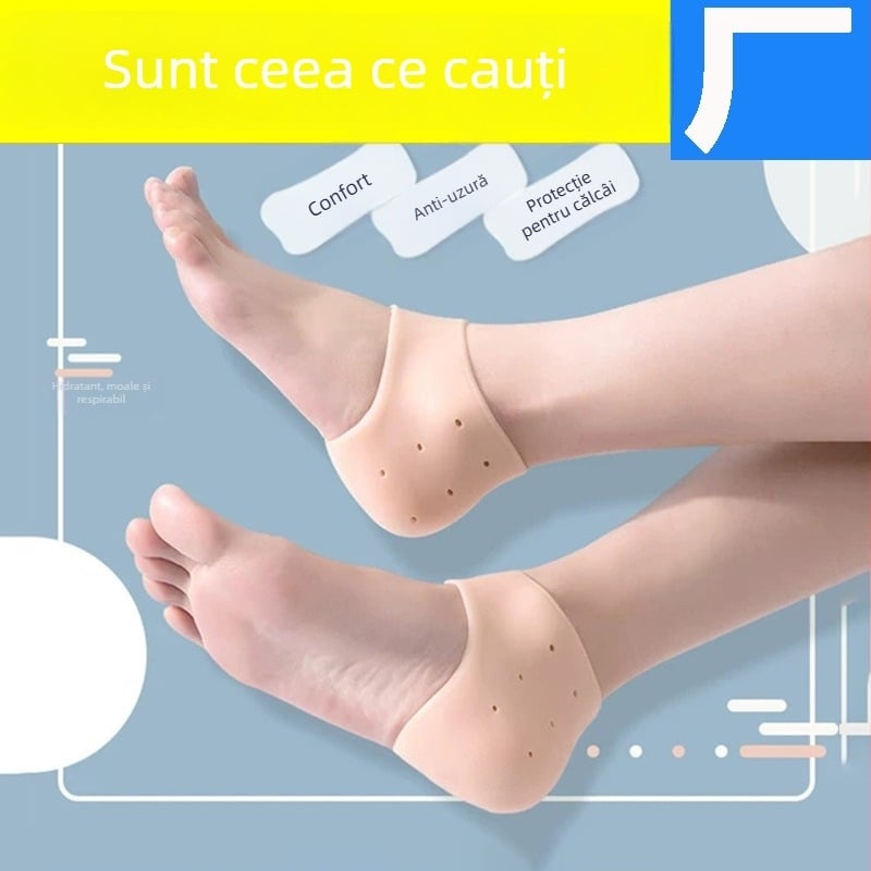 Șosetă protectoare de călcâi din silicon – protecție anti-crăpare