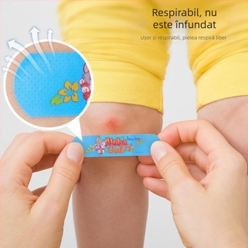 Haishi Hainuo bandaje cu desene animate, 100 bucăți (5 buc./pachet × 20 pachete), pansamente hemostatice pentru răni, protecție împotriva frecării la nivelul piciorului, uz medical