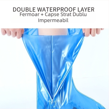 Acoperire impermeabilă din PVC pentru încălțăminte de ploaie, înaltă, antiderapantă, rezistentă la abraziune, pentru exterior, unisex