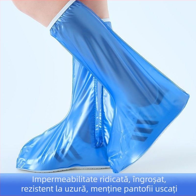 Acoperire impermeabilă din PVC pentru încălțăminte de ploaie, înaltă, antiderapantă, rezistentă la abraziune, pentru exterior, unisex