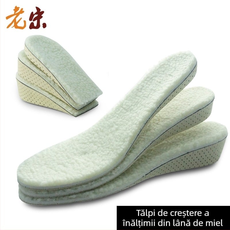 Lao Song inserții EVA respirante, plușate, pentru creșterea înălțimii, pentru adidași, talpă întreagă, mai multe niveluri de înălțime