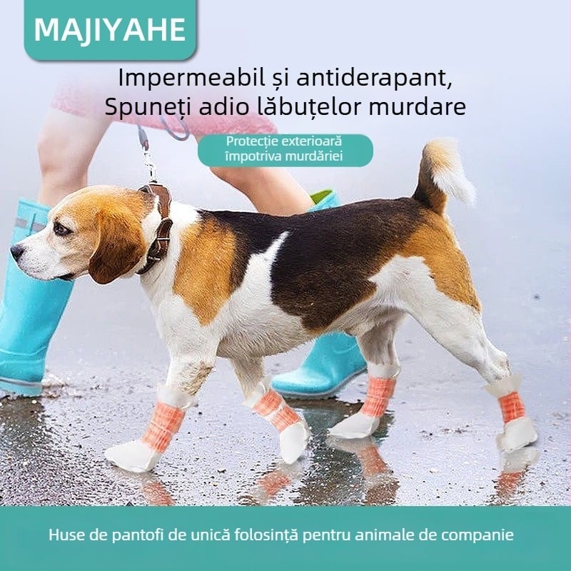 Majiyahe Protecții pentru labe de animale de companie, unice pentru câini, antiaderente, impermeabile, talpă moale, rezistente la uzură