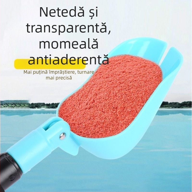 Lingură retractabilă pentru momeală – unelte pentru distribuția momealelor la pescuit