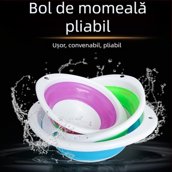 Vas pliabil din silicon pentru momeli, bazin de amestecare, bazin telescopic portabil pentru pescuit, în dimensiuni mari, medii și mici.