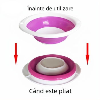 Vas pliabil din silicon pentru momeli, bazin de amestecare, bazin telescopic portabil pentru pescuit, în dimensiuni mari, medii și mici.