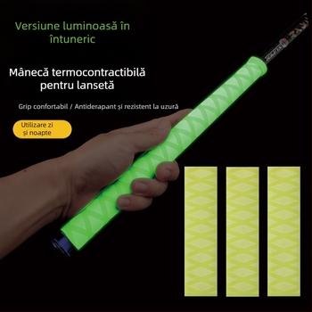 Mâner luminos pentru undiță, cu țeavă termocontractibilă, izolație din silicon, acoperire antiderapantă