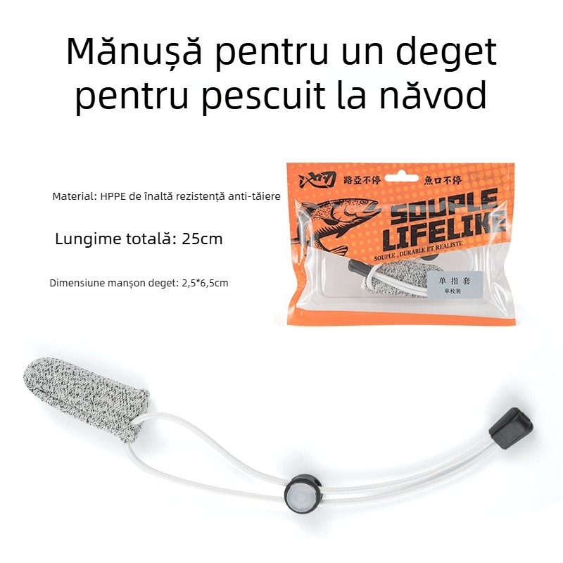 Pool Blade mănuși cu protecție pentru deget – mănuși de pescuit pentru un singur deget, pentru aruncări lungi, rezistente la uzură și la tăiere, controlul liniei, pescuit în aer liber
