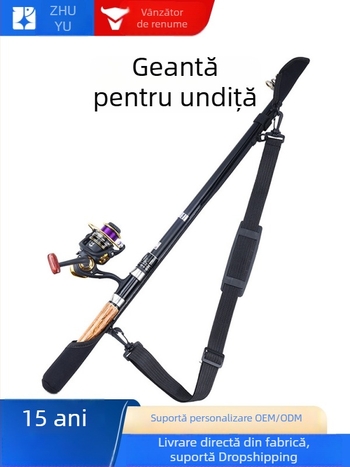 Husă de protecție pentru undiță, cu curea, retractabilă și demontabilă
