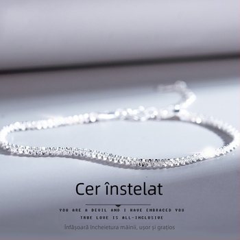 Brățară pentru femei, minimalistă, reglabilă, strălucitoare, inspirată de Gypsophila