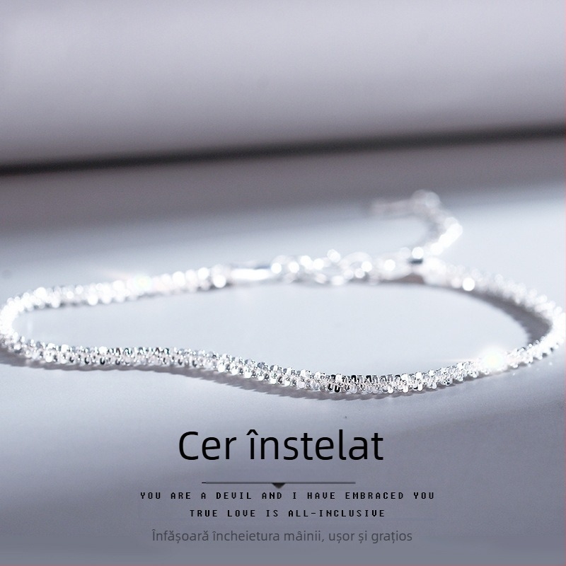 Brățară pentru femei, minimalistă, reglabilă, strălucitoare, inspirată de Gypsophila