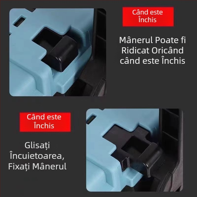 Cutie de pescuit multifuncțională cu suport pentru undițe, cutie de unelte pentru activități în aer liber, capacitate mare