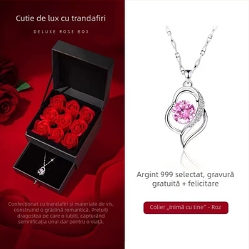 Colier din argint 925 cu inimă pentru femei – design delicat, proaspăt, cadou pentru iubita