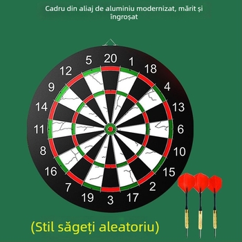 Set de darts pentru interior, pentru antrenament acasă – tabla de darts cu suprafață flokată, pentru copii și adulți