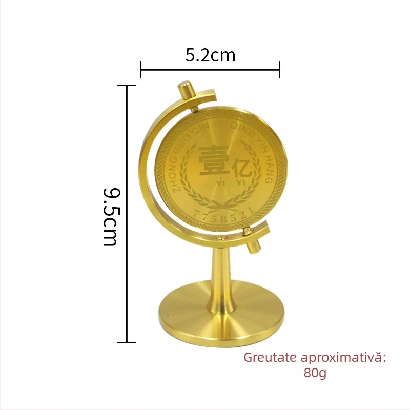 Ornament decorativ cu monedă rotativă, stil chinezesc