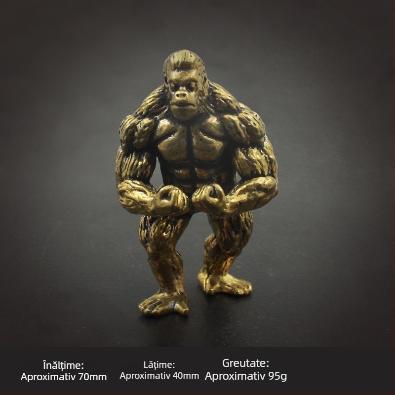 Orangutan din bronz – sculptură decorativă pentru hol, sufragerie și birou, ornament de birou, cadou