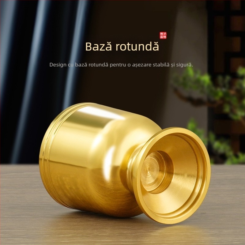 Ceașcă din alamă pentru ceai și vin, ofrandă Buddha și decor de casă