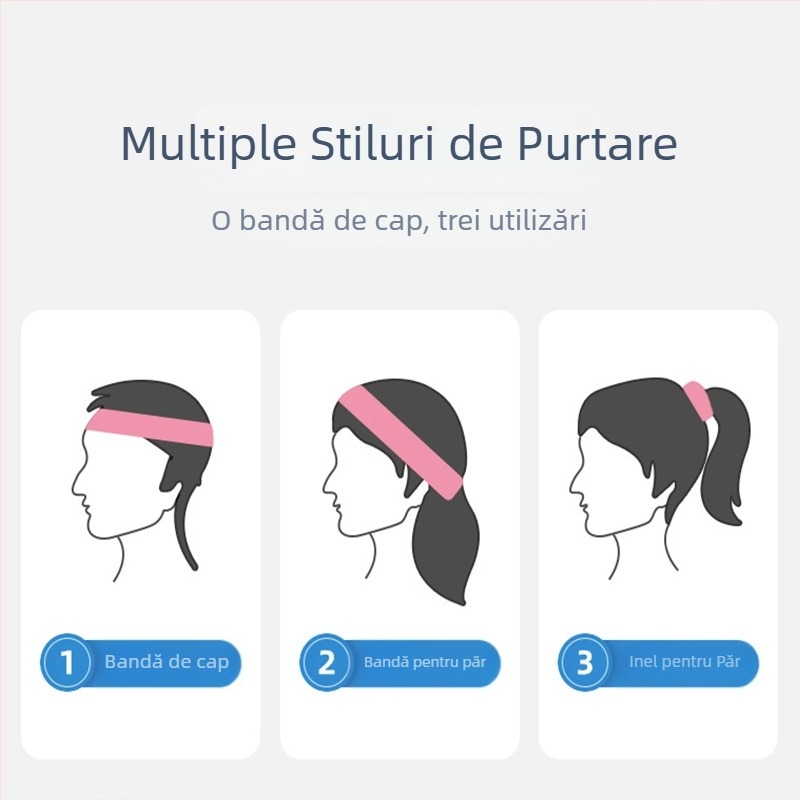 Benzi de păr sportive pentru femei, pentru piețele europene și americane, benzi pentru yoga, absorbante la transpirație, uscare rapidă, accesorii imprimate pentru cap