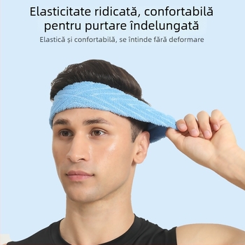 Bandă de cap din prosop, absorbantă la transpirație, respirabilă, elastică, pentru alergare, yoga, baschet și badminton