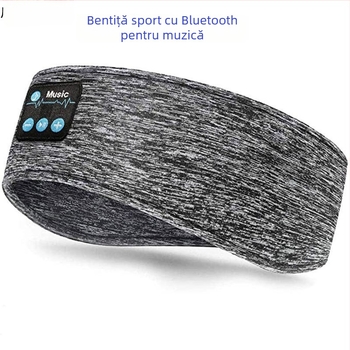 Banda pentru cap Bluetooth 5.0 pentru alergare și yoga, cu absorbție a transpirației