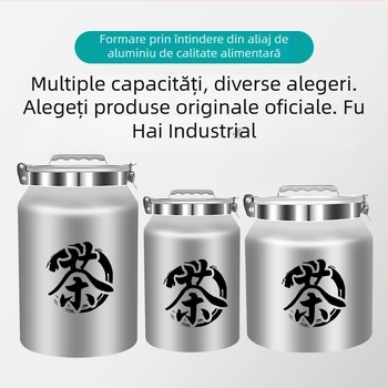 Recipient din aluminiu pentru ceai, capacitate mare, sigilat pentru depozitare