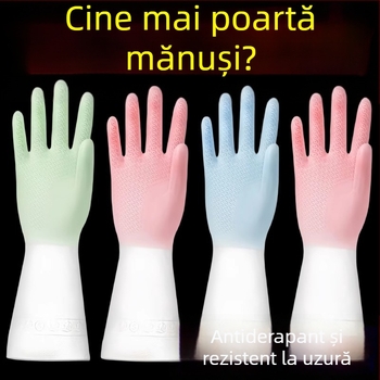 Mănuși impermeabile din latex pentru vase, spălarea rufelor și treburile casnice, curățarea legumelor