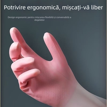 Mănuși impermeabile din latex pentru vase, spălarea rufelor și treburile casnice, curățarea legumelor