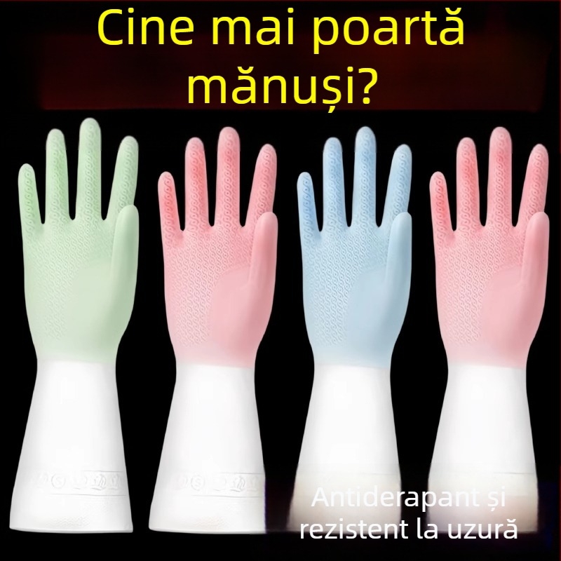 Mănuși impermeabile din latex pentru vase, spălarea rufelor și treburile casnice, curățarea legumelor