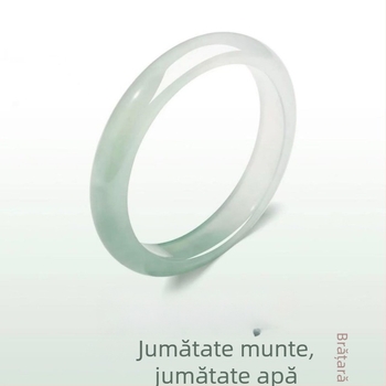 Brățară din jad, lățime mare, design peisaj semi-munte, semi-apă, pentru femei, stil chinezesc nou, bijuterii elegante