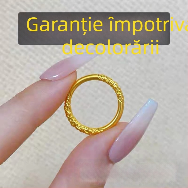 Brățară din aur cu model în spirală, placată cu aur real, meșteșug tradițional, solidă și rezistentă la decolorare, cadou ideal pentru prietenă