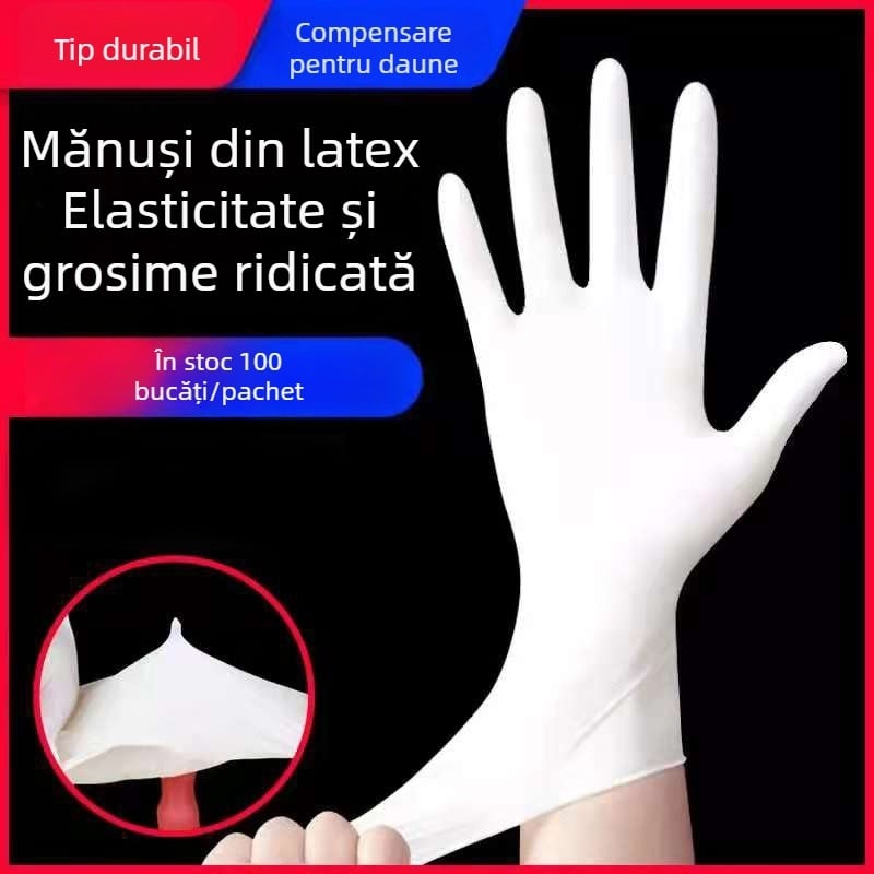 Mănuși de unică folosință din latex, PVC și nitril, pentru uz casnic și stomatologic, elasticitate înaltă