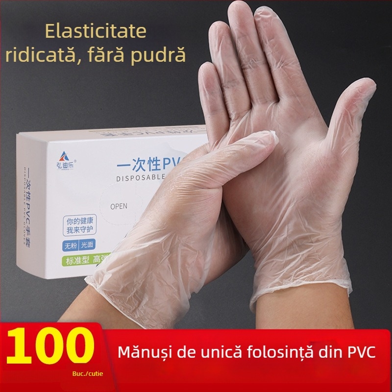 Mănuși de unică folosință din PVC, pentru contact cu alimente, impermeabile și durabile, pentru bucătărie și spălat vase