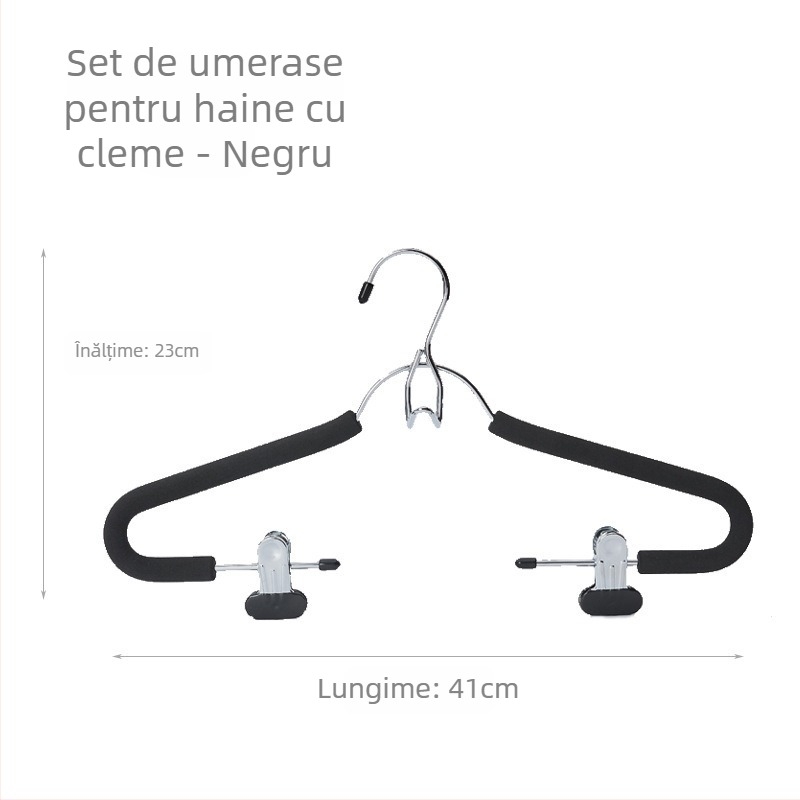 Set de umerașe pentru haine de uz casnic, design fără cusături, antiderapant, depozitare multifuncțională pentru cămăși și pantaloni, umerașe mai groase
