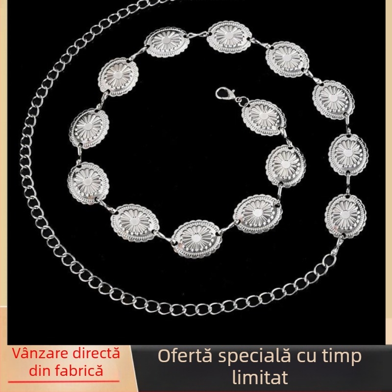 Lant de talie cu senzație de lux, accesoriu versatil pentru rochie și costum, stil boem cu lux discret