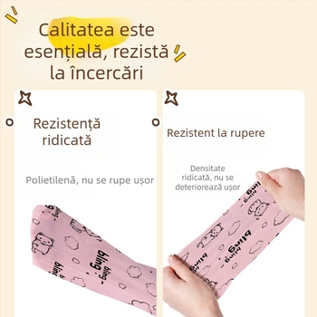 Pungă de gunoi pentru casă cu șnur, pungă din plastic imprimată pentru bucătărie și baie, model F