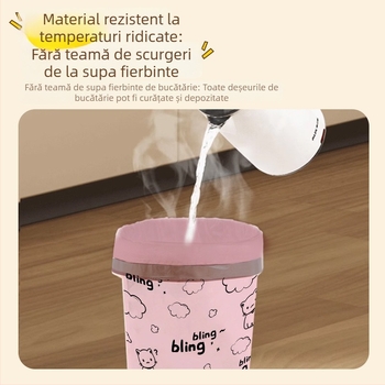 Pungă de gunoi pentru casă cu șnur, pungă din plastic imprimată pentru bucătărie și baie, model F