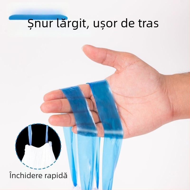Saci de gunoi cu 20 straturi, șnur, HDPE gros, dimensiune mare, pentru cămine și bucătării
