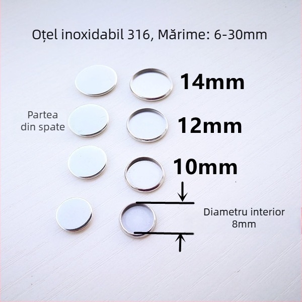316 oțel inoxidabil cerc interior 6–30 mm accesorii pentru plăci cu pietre