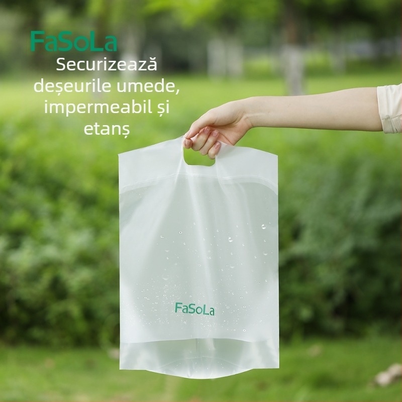 FaSoLa Sac de gunoi auto îngroșat, de unică folosință, auto-stand, protecție împotriva prafului