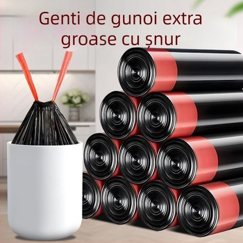 Pungi mari de gunoi cu șnur, groase pentru bucătărie