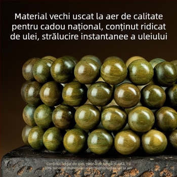Perle naturale verzi din lemn de santal pentru brățară DIY, 8 mm, accesorii din lemn de santal și agarwood, mărgele budiste, rozariu, 108 buc