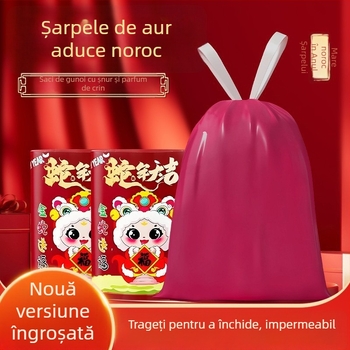 Saci de gunoi groși, cu șnur, pentru uz casnic, mari dimensiuni, rezistenți la rupere, pentru cămine și bucătărie