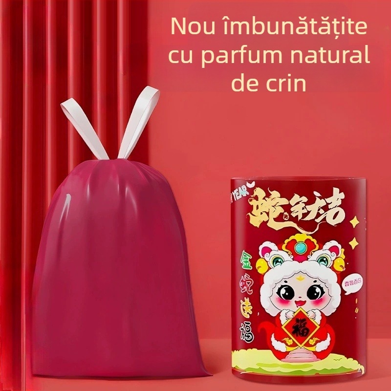 Saci de gunoi groși, cu șnur, pentru uz casnic, mari dimensiuni, rezistenți la rupere, pentru cămine și bucătărie