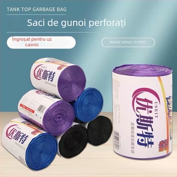 Sac de gunoi Uster îndesat pentru bucătărie, pungă plastică pentru uz casnic 0801