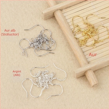 Set de componente din argint 925 pentru cercei: cârlige, lanț, inele deschise și mărgele – accesorii minimaliste din argint