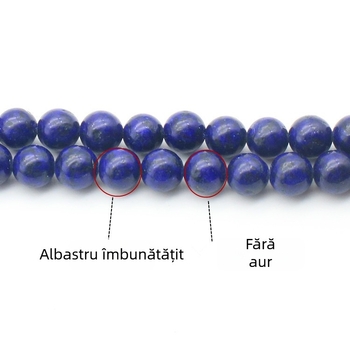 Mărgele rotunde lazulit pentru bijuterii DIY — mărgele din piatră, componente semifabricate lazurit colorate